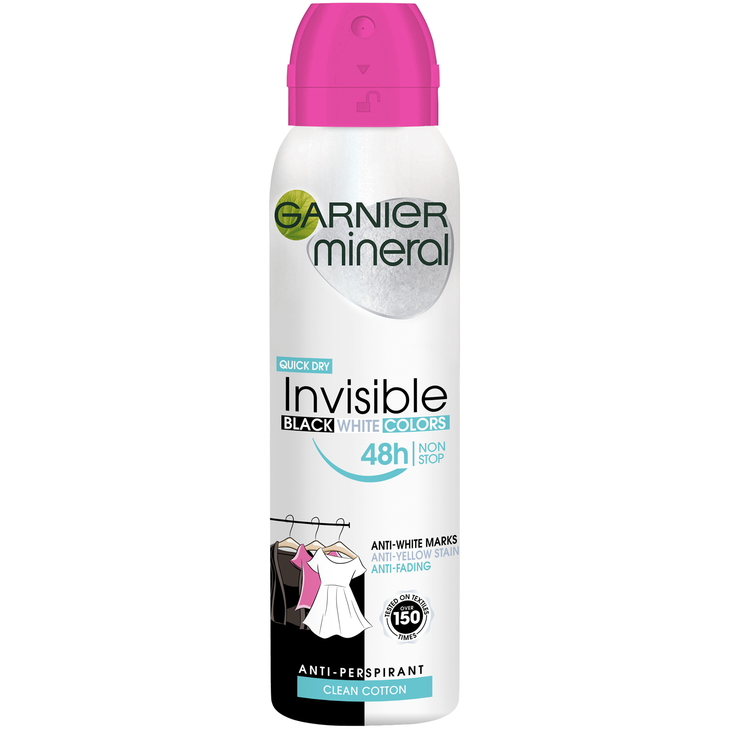 GARNIER deo 150 ml WOMAN INVISIBLE CLEAN COTTON