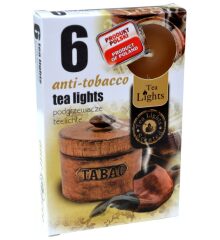 TEA LIGHTS podgrzewacze 6 szt ANTI TABACCO