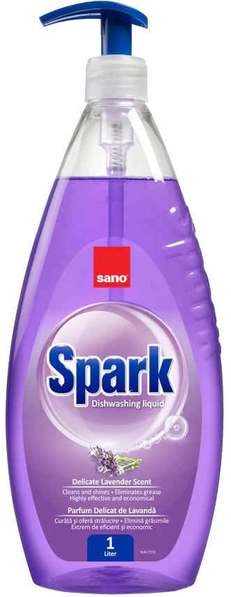 SANO SPARK płyn do naczyń PUMP 1 L LAVENDA