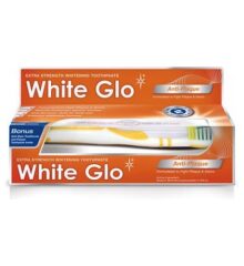 WHITE GLO pasta do zębów+szczoteczka ANTI-PLAQUE