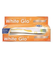 WHITE GLO pasta do zębów+szczoteczka DLA PALACZY