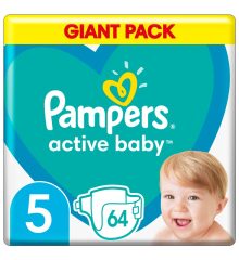 PAMPERS pieluchy 5 11-16 kg GIANT PACK A’64