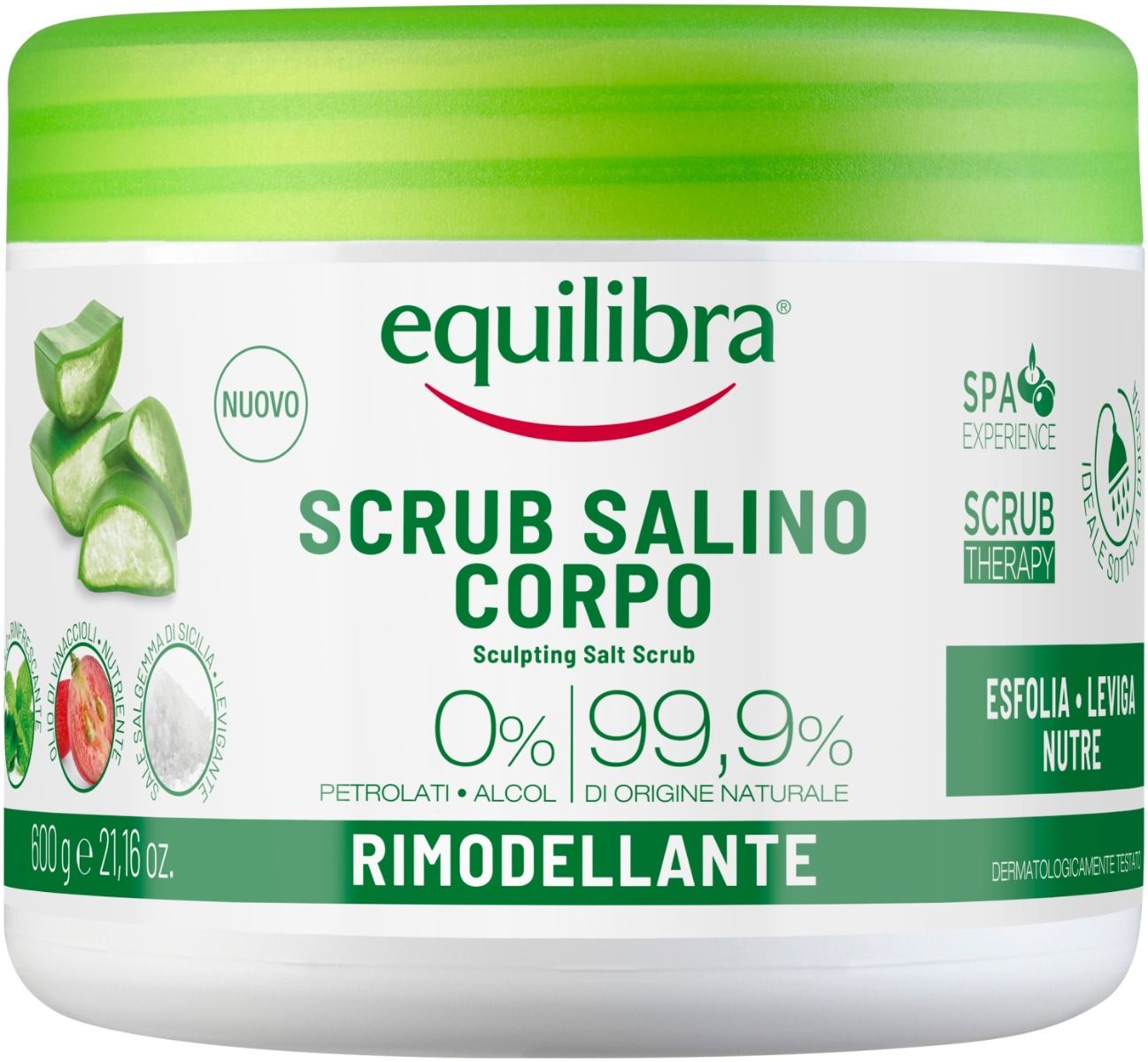 EQUILIBRA peeling solny 600 g ALOES