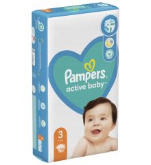 PAMPERS pieluchy 3 6-10 kg ACTIVE BABY DRY A’66
