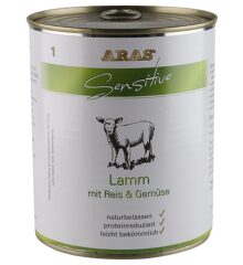 ARAS SENSITIVE karma mokra dla psów 820 g JAGNIĘCINA Z RYŻEM I WARZYWAMI